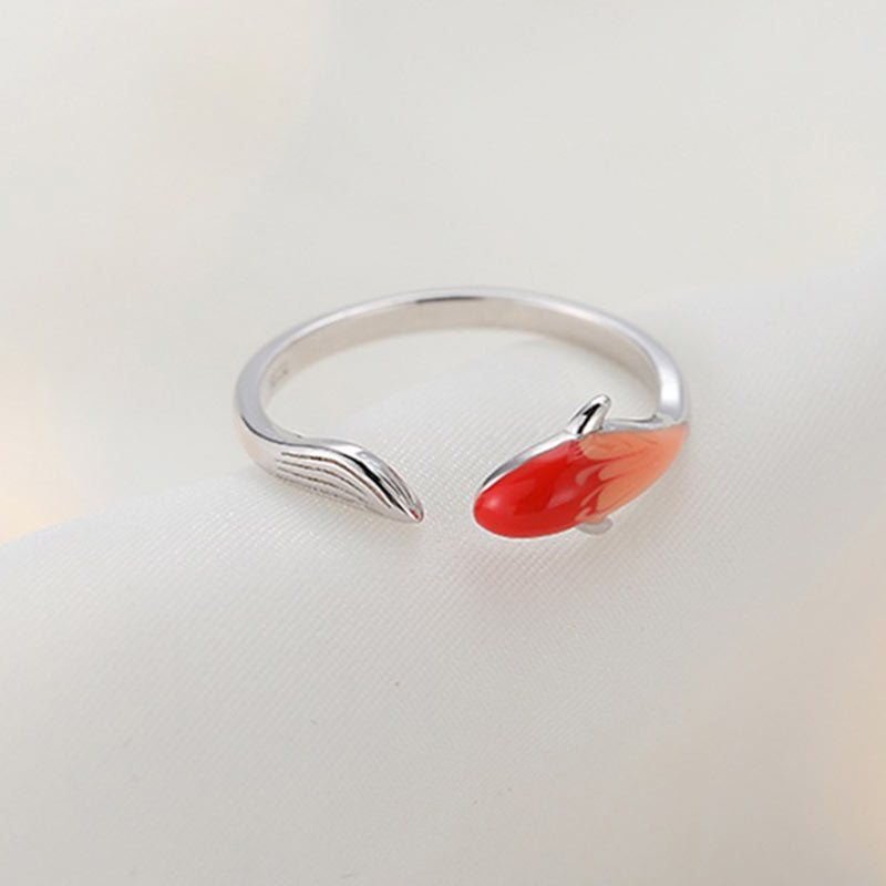 Adjustable Copper Koi Fish Ring | Balance & Luck Jewelry