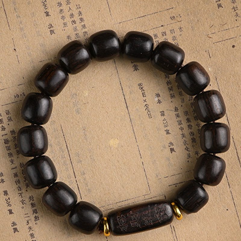 12mm Ebony Wood Lucky Balance Spiritual Bracelet