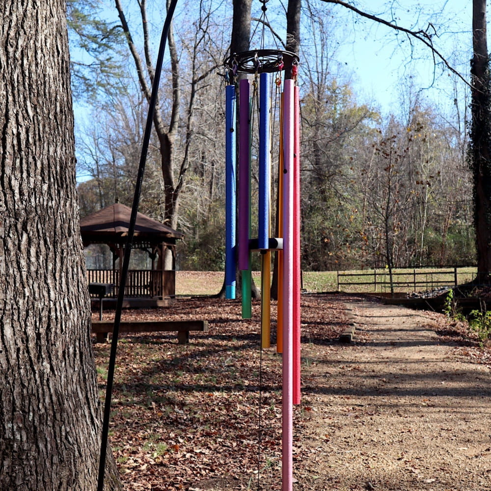 Adjustable 9-Tone Solfeggio Wind Chime Set for Relaxation - On sale