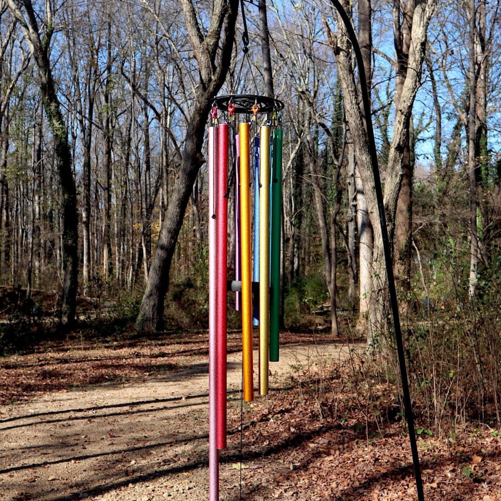 Adjustable 9-Tone Solfeggio Wind Chime Set for Relaxation - On sale