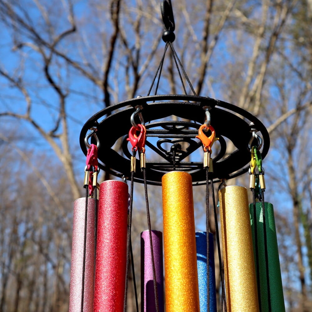 Adjustable 9-Tone Solfeggio Wind Chime Set for Relaxation - On sale