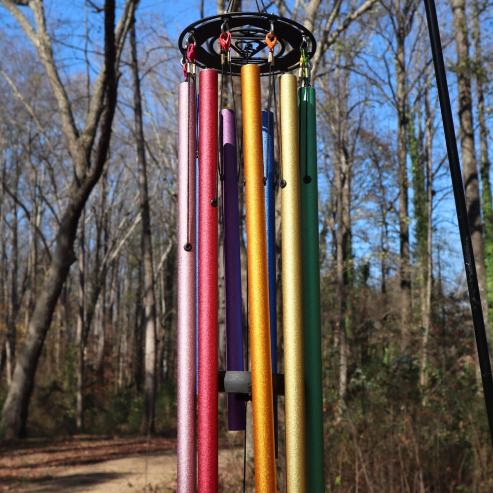 Adjustable 9-Tone Solfeggio Wind Chime Set for Relaxation - On sale