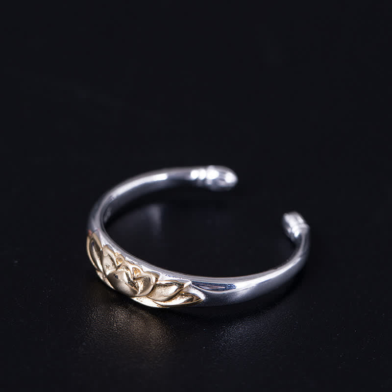 Adjustable 925 Sterling Silver Lotus Ring for New Beginnings
