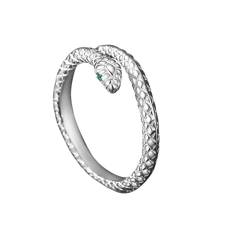 Adjustable 999 Sterling Silver Snake Ring