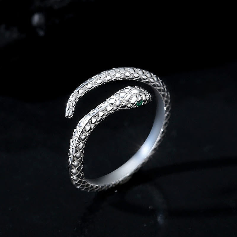 Adjustable 999 Sterling Silver Snake Ring