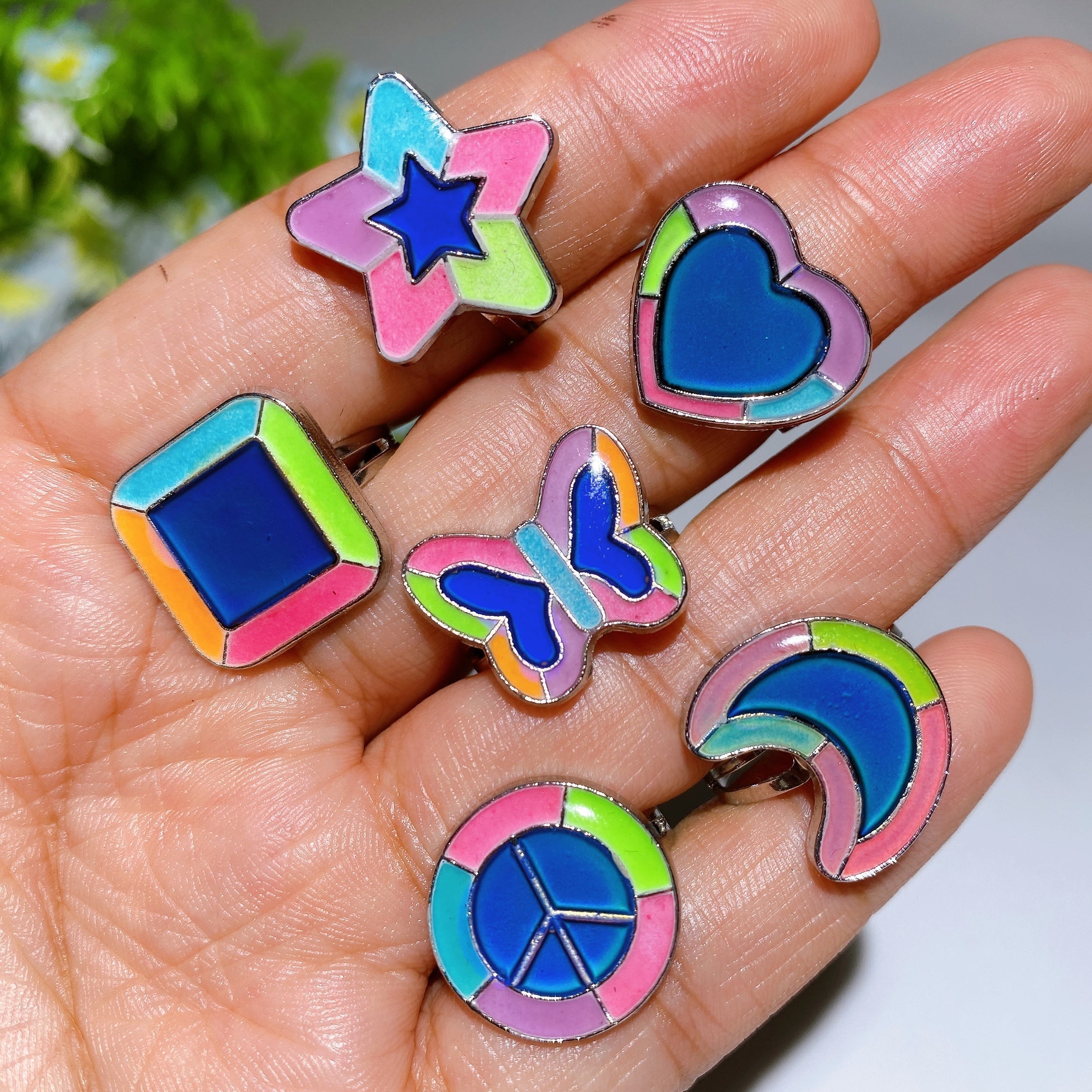 Adjustable Color Changing Crystal Healing Spiritual Ring