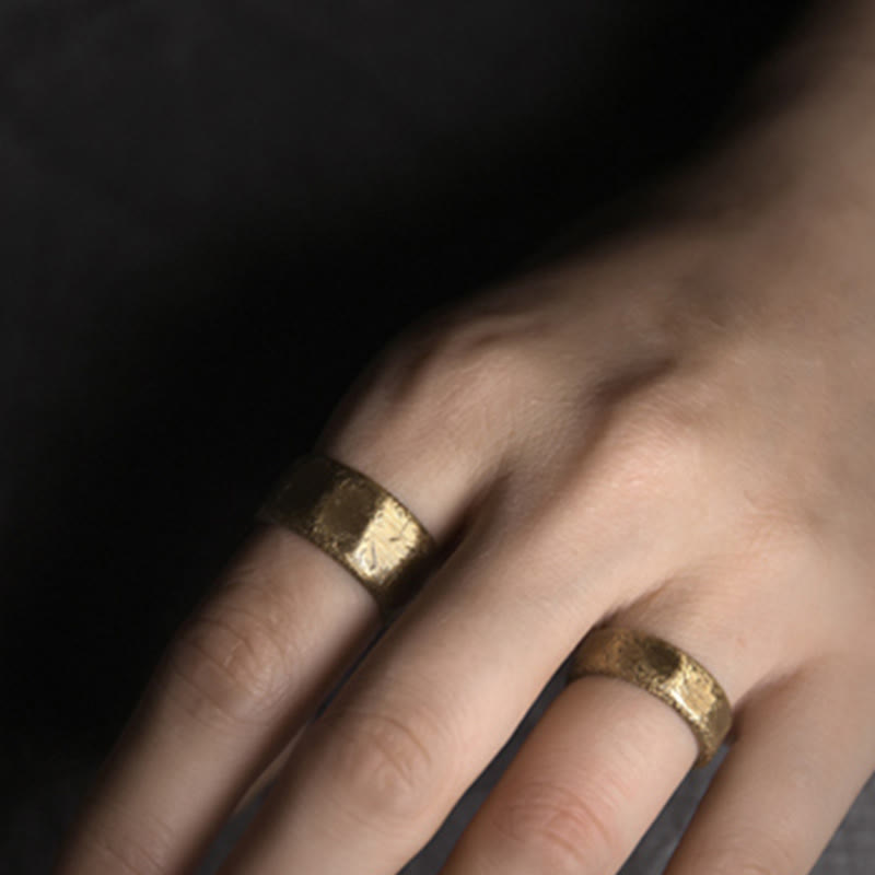 Adjustable Copper Brass Wealth Ring | Spiritual Healing & Luck