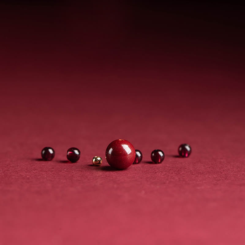 Adjustable Garnet PiXiu Ring with Om Mani Padme Hum for Protection