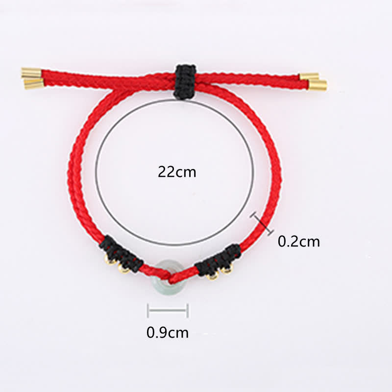 Adjustable Jade Bracelet with Peace Buckle for Abundance