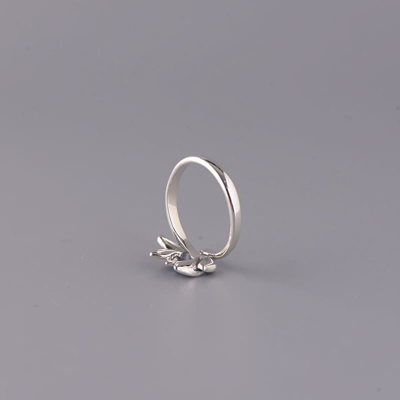 Adjustable Lotus Ring in 925 Sterling Silver for New Beginnings