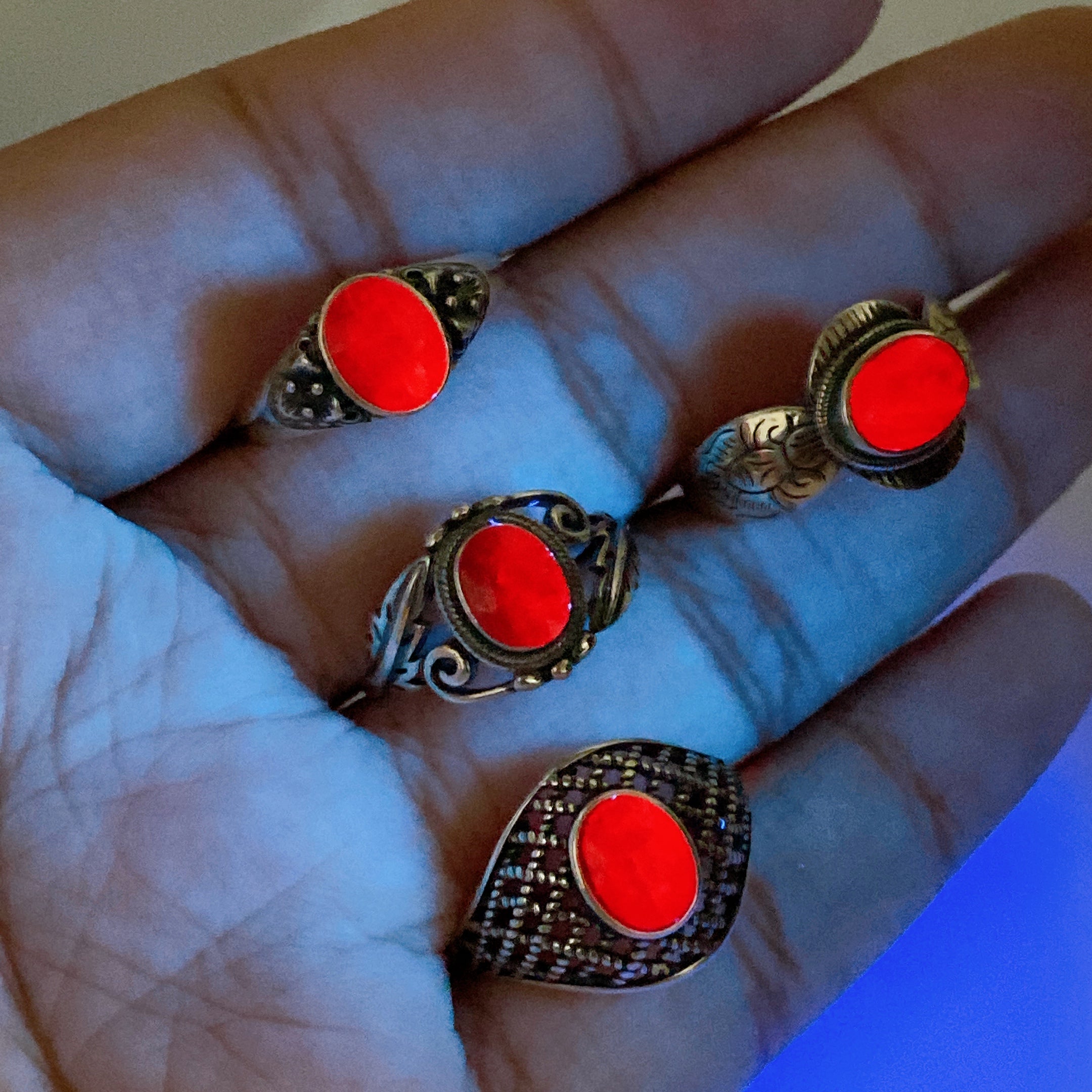 Adjustable Ruby Ring with Faceted Crystal for Healing Energy