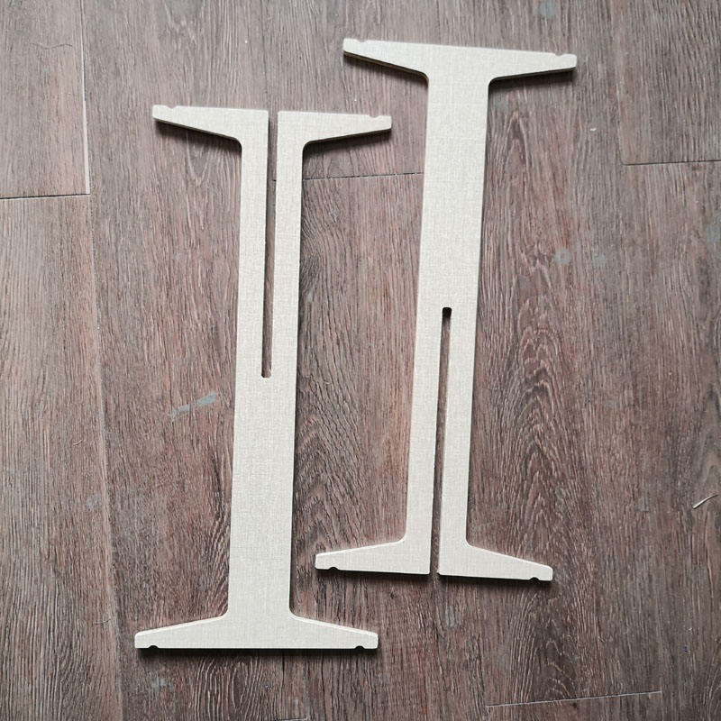 Two white wooden letter I’s for Adjustable Stand for Chimes product display