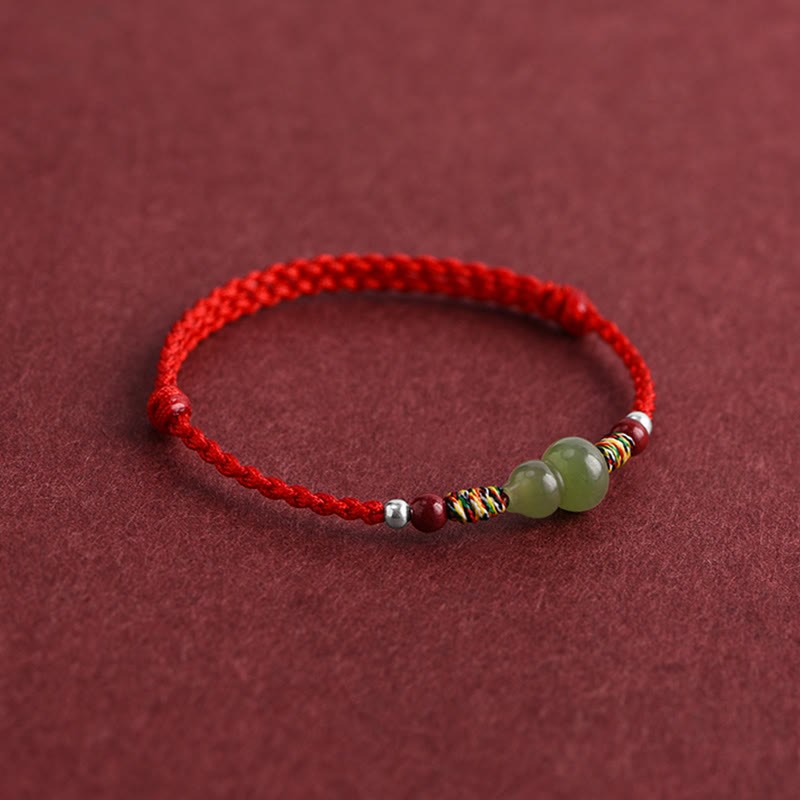 Adults Hetian Jade Gourd Protection Bracelet