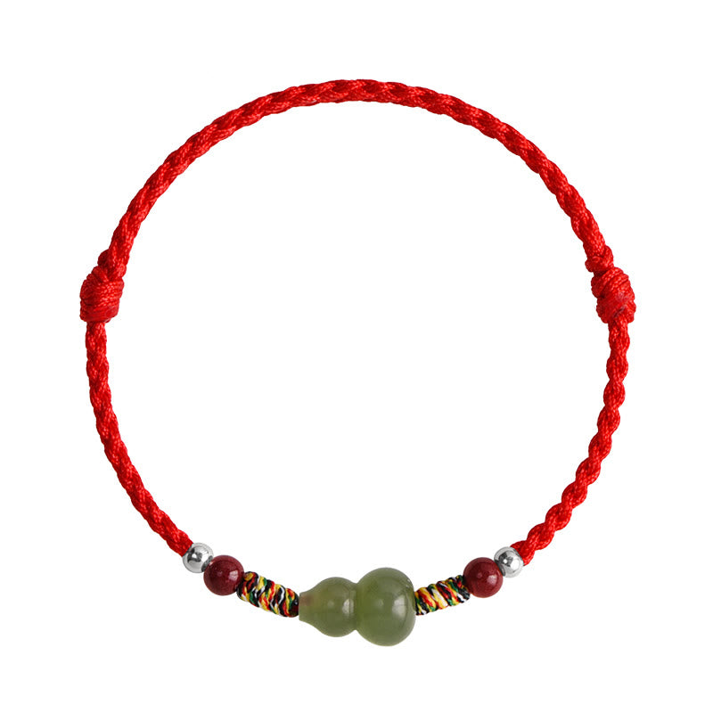 Adults Hetian Jade Gourd Protection Bracelet