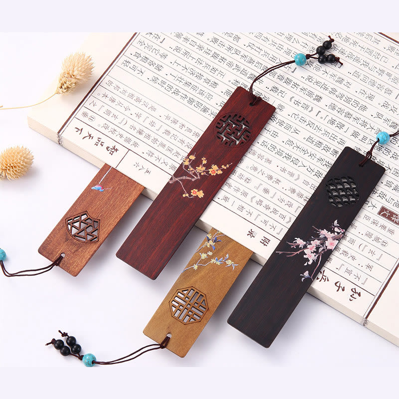 Wooden Four Seasons Bookmarks Set | Zen Decor Gift