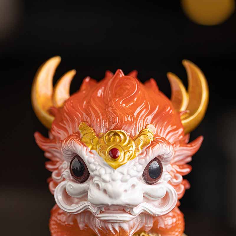 Color Changing Kirin Resin Spiritual Statue | Home Zen Decor