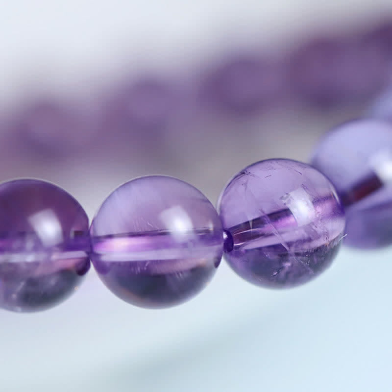 8mm Natural Amethyst Healing Charm Bracelet for Inner Peace