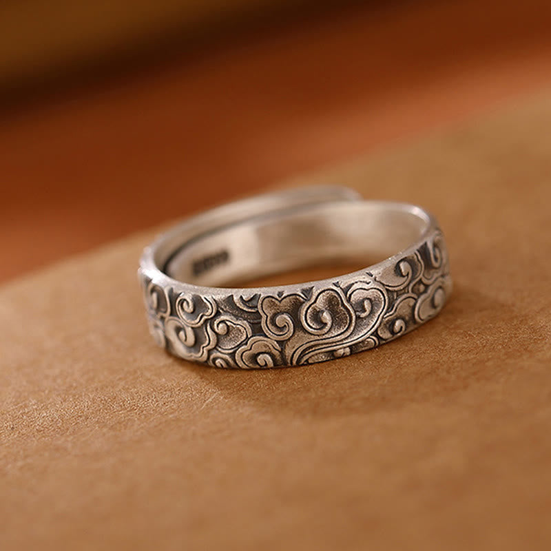 Sterling Silver Lotus Ring with Enlightenment Lotus Flower Design
