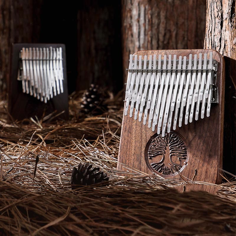 34 Keys Kalimba Thumb Piano with Tree of Life Design