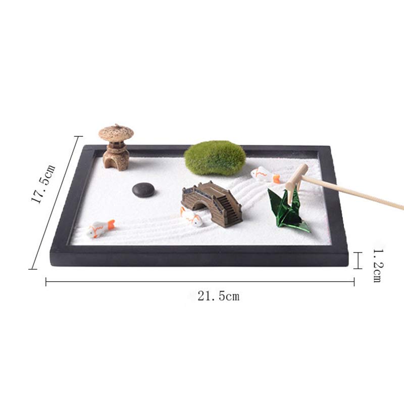 Koi Fish Zen Garden Decoration for Peaceful Meditation 21.5cm