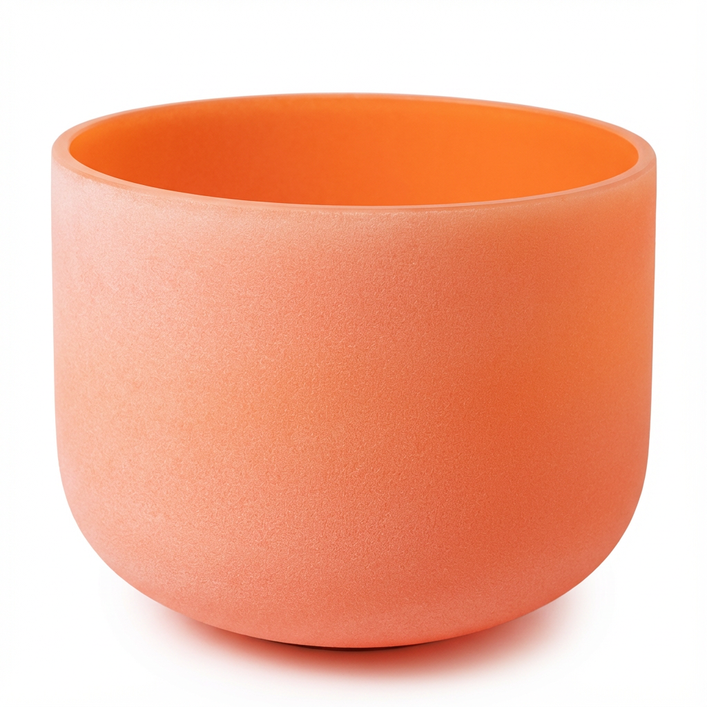Orange D Note Navel Chakra Crystal Singing Bowl