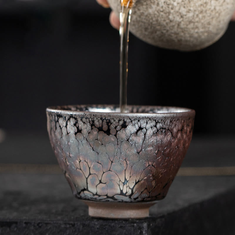 Sakura Jianzhan Ceramic Tea Cup 140ml Cherry Blossom Design