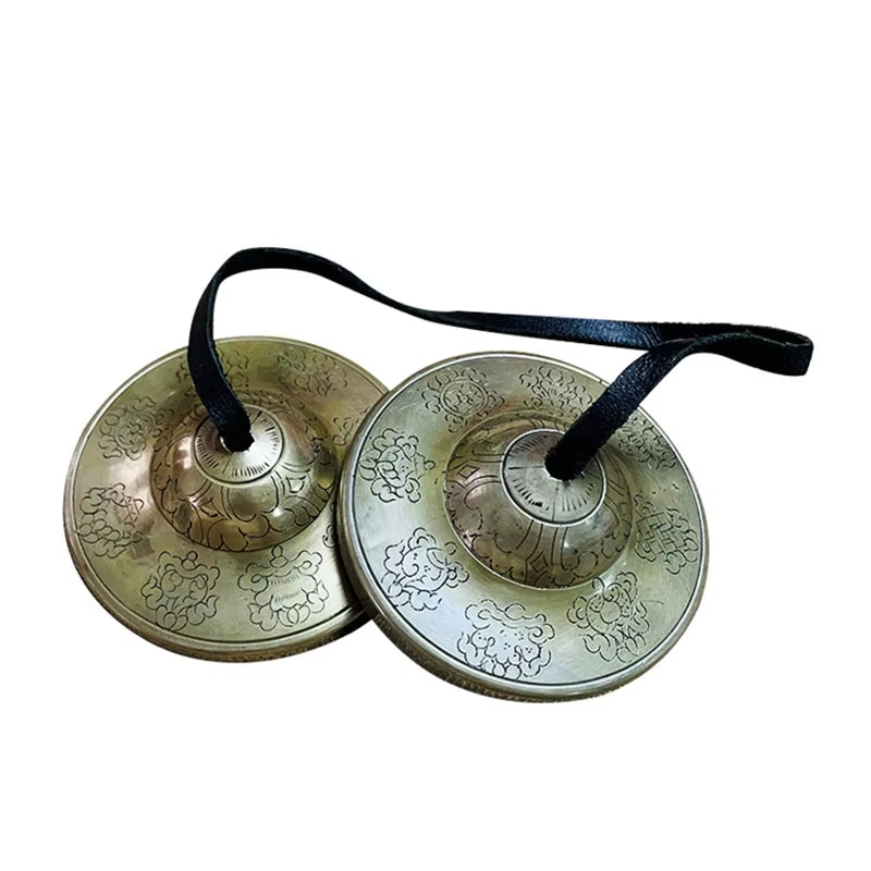 Nepal Handmade Tinkle Bell Large Brass Tibetan Music Bells Sound Healing Yoga Meditation Tinsha Bell Percussion Children Gifts