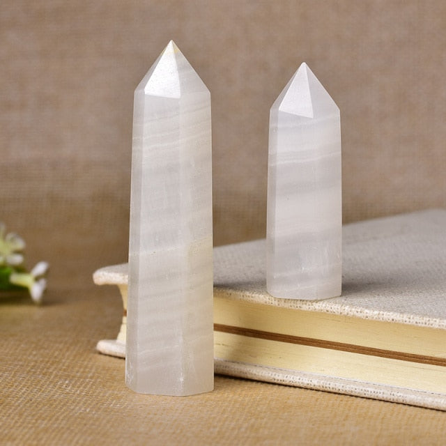 Afghan White Jade Tower 2-3 Inch