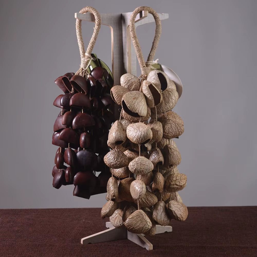 Hand Shell Instruments Fruit Shell Rattle for Sale - Natural Handbell Instrument