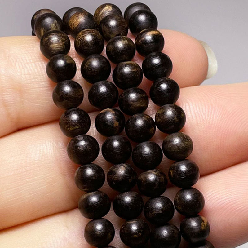 Agarwood Bracelet with Turquoise Amber & Red Agate for Strength