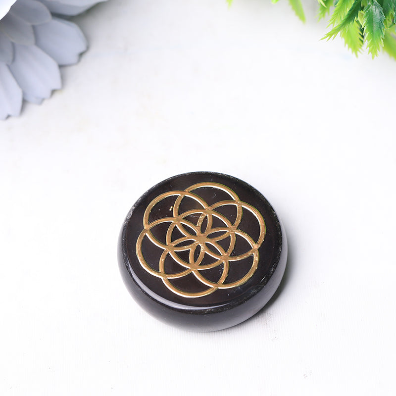 Agate Round 1.76" Palm Stone for Meditation & Energy