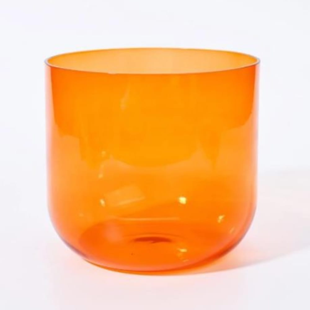 Alchemy Clear Orange D Note Crystal Singing Bowl - clear bowl - On sale