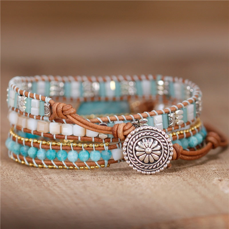 Amazonite Chakra Wrap Bracelet