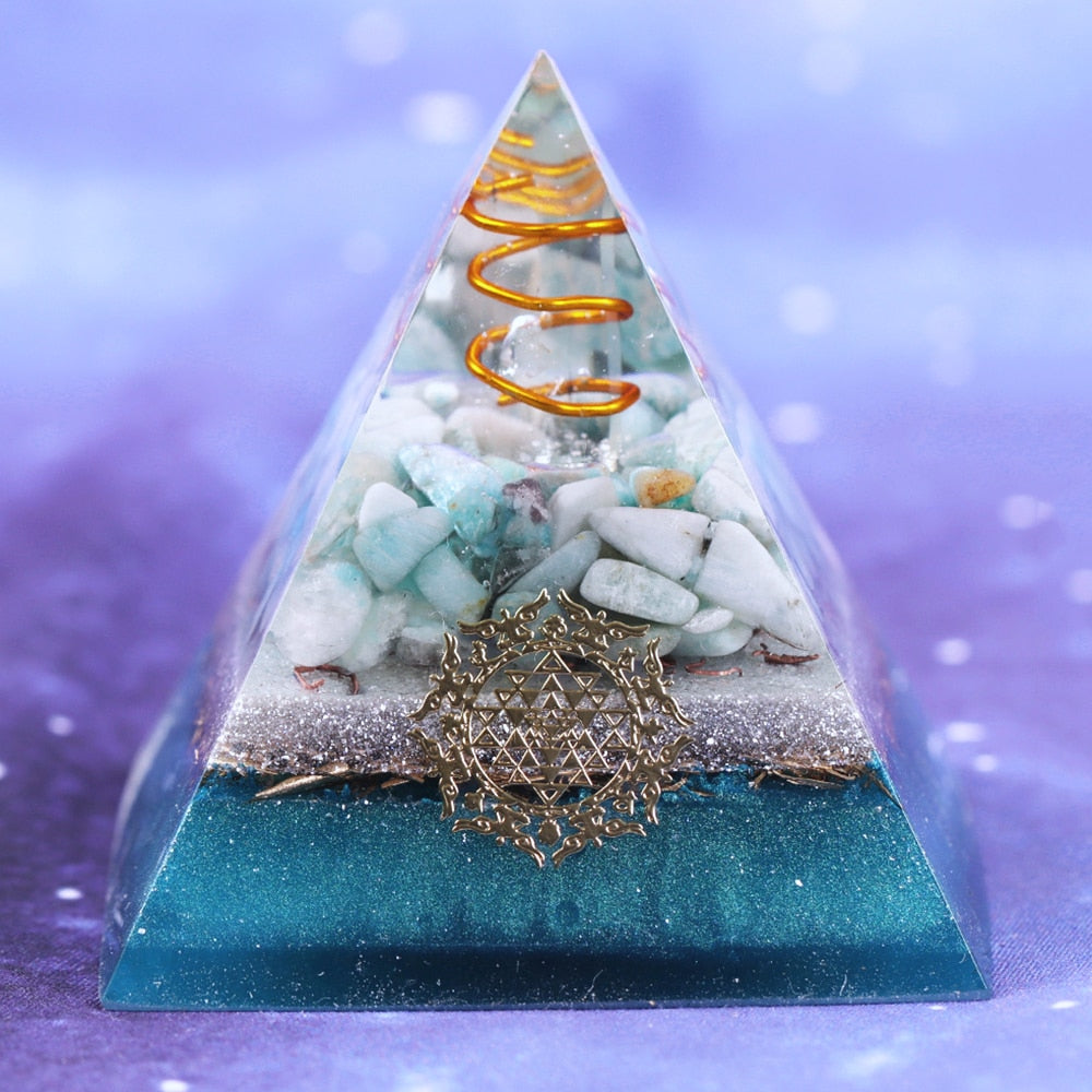 Amazonite Pyramid for Calm and Courage