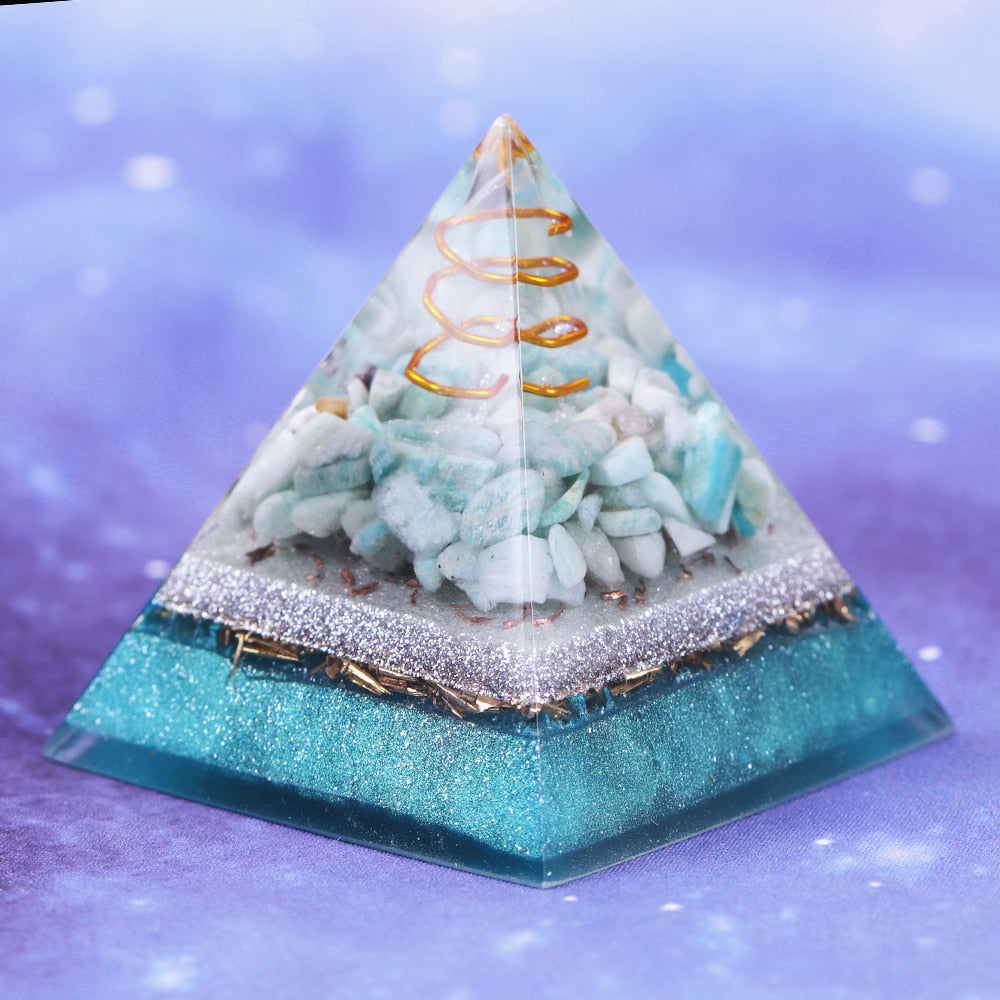 Amazonite Pyramid for Calm and Courage