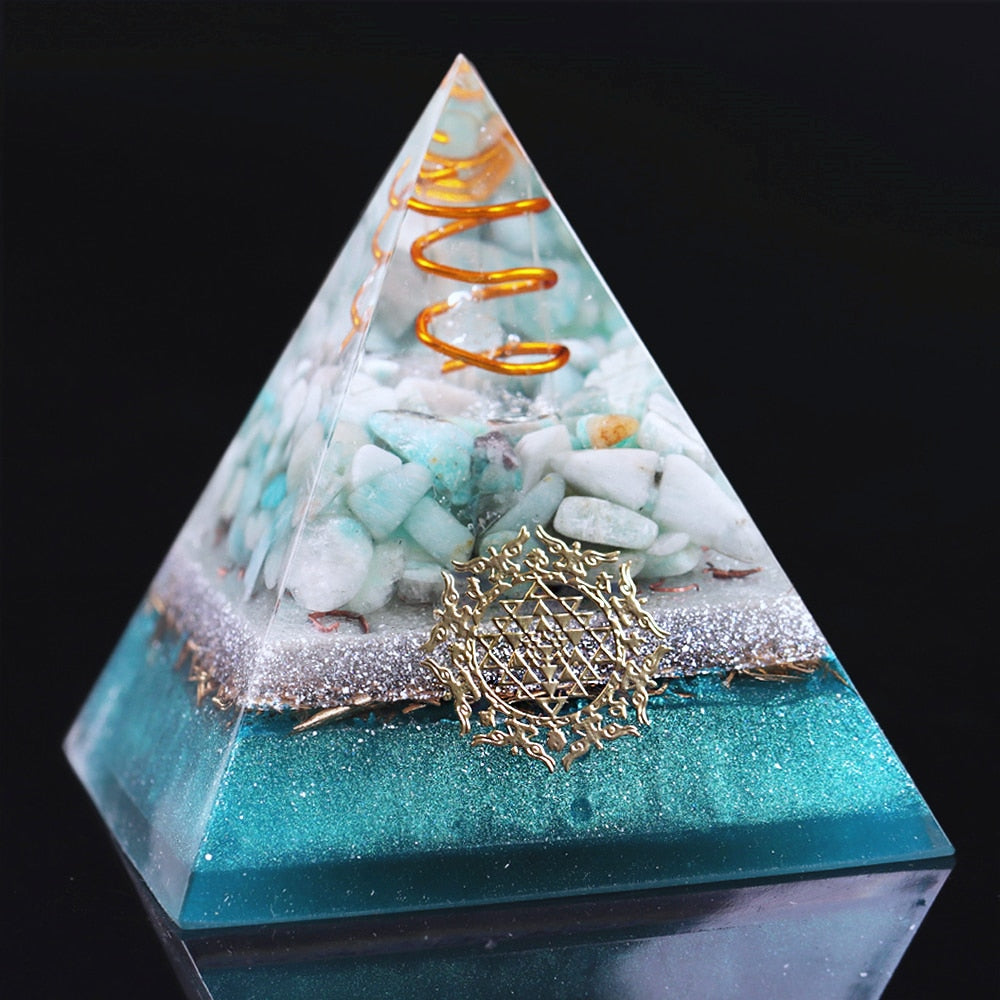 Amazonite Pyramid for Calm and Courage
