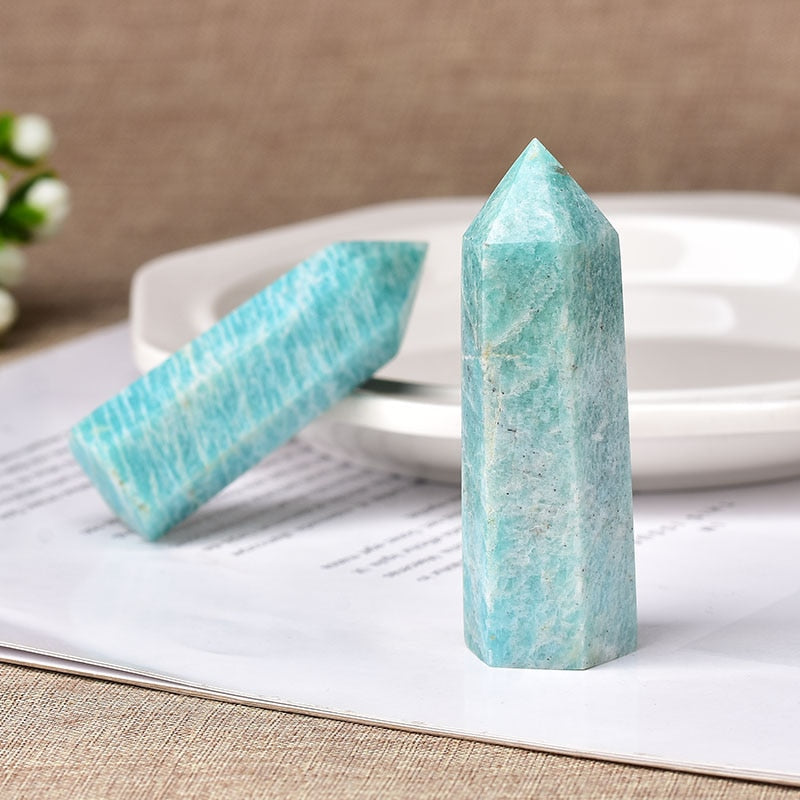 Amazonite Healing Energy Tower for Balance & Calm