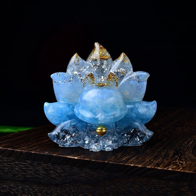 Amethyst 8.8cm Nine-Tailed Fox Animal Figurine