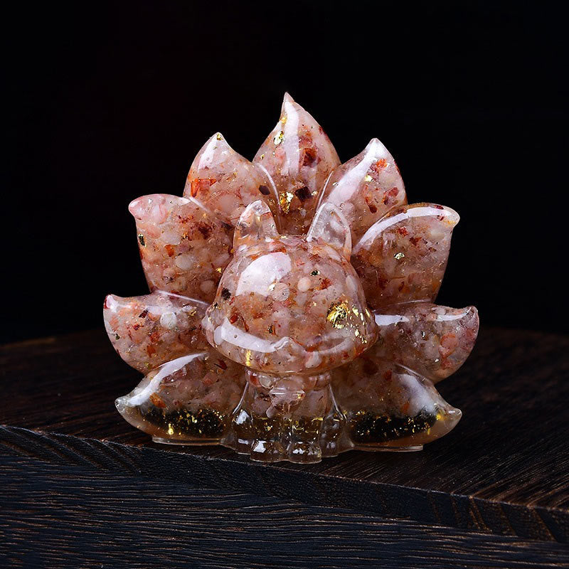 Amethyst 8.8cm Nine-Tailed Fox Animal Figurine