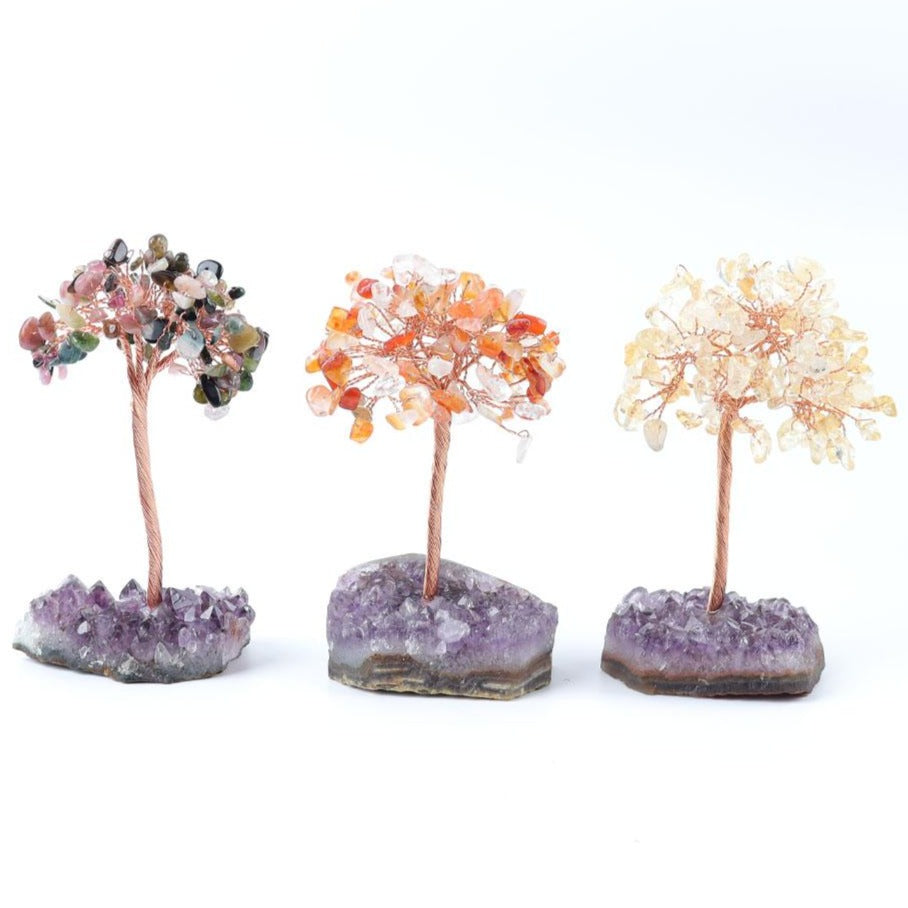 Amethyst Crystal Tree with Gemstone Chips Base 12cm