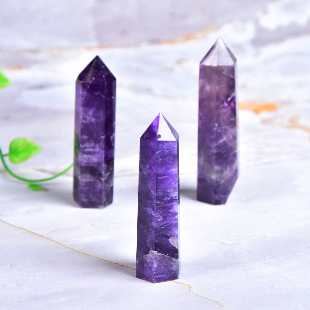 Amethyst Crystal Tower for Focus and Meditation