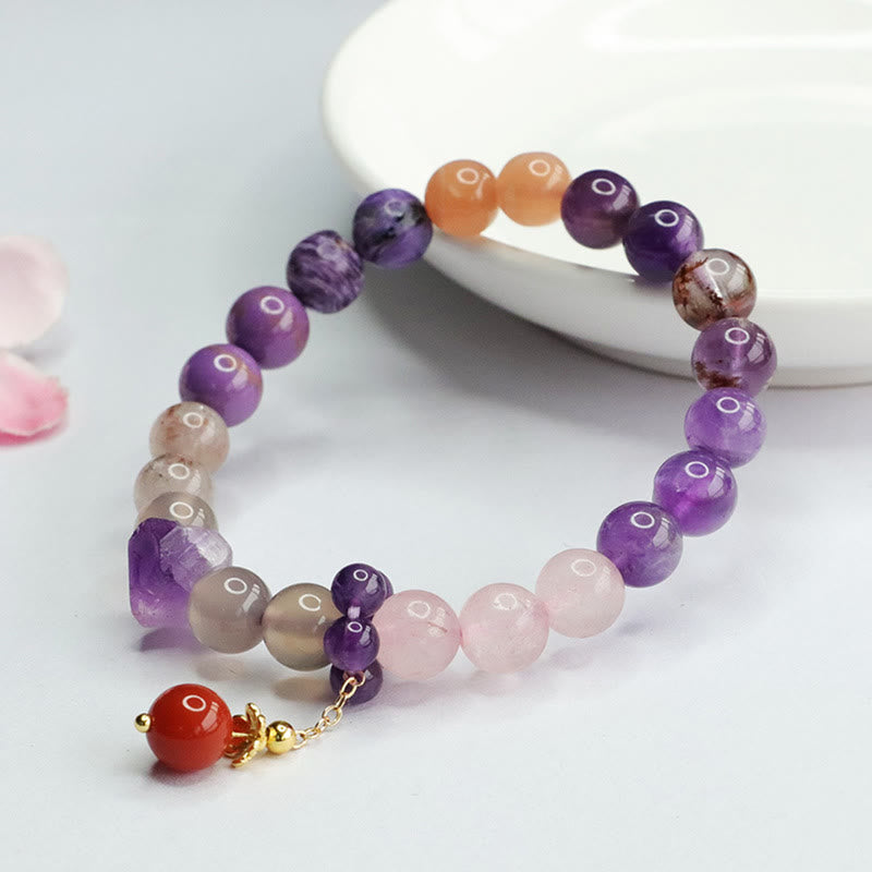 Amethyst Inner Peace Healing Bracelet 7-8mm Beads