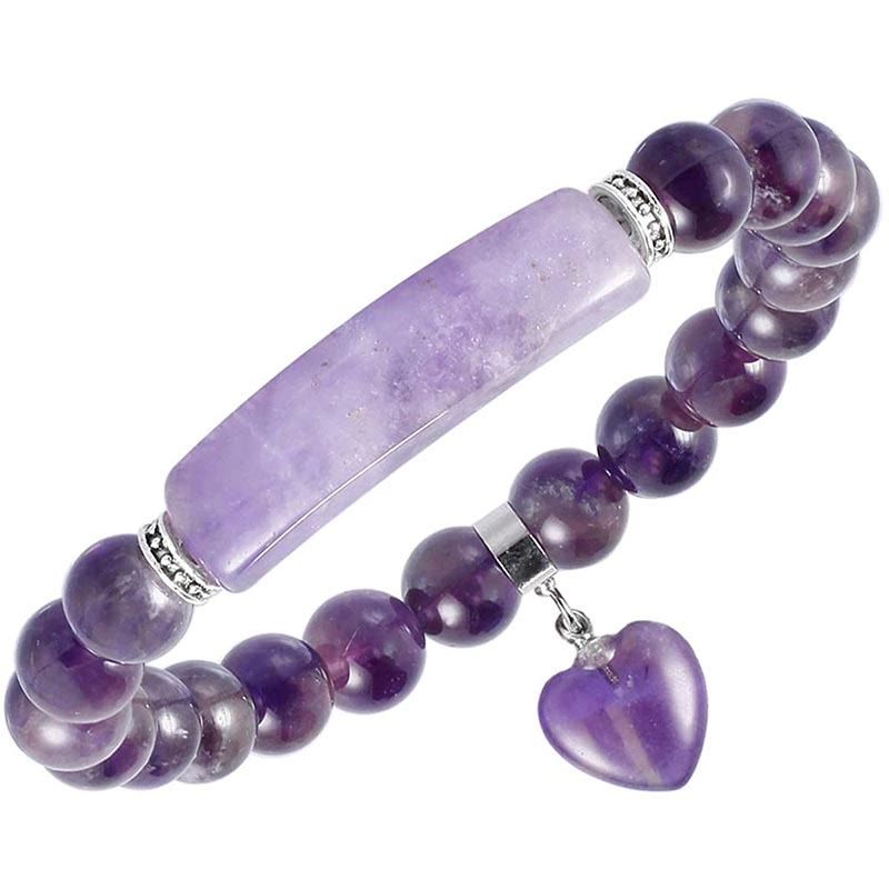 Amethyst Jewelry Bundle with Bracelet, Anklet & Necklace Set