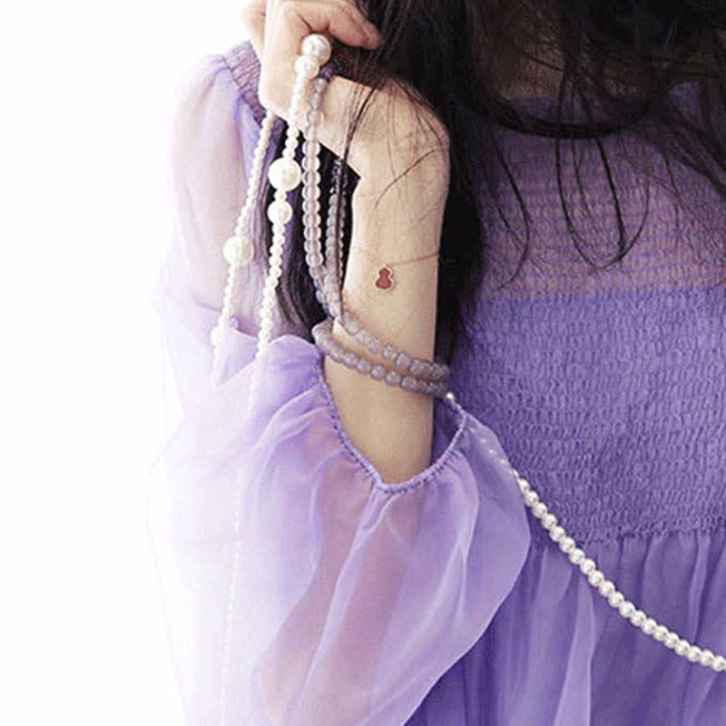 Amethyst Meditation Bracelet Natural Crystal Healing 15.5cm