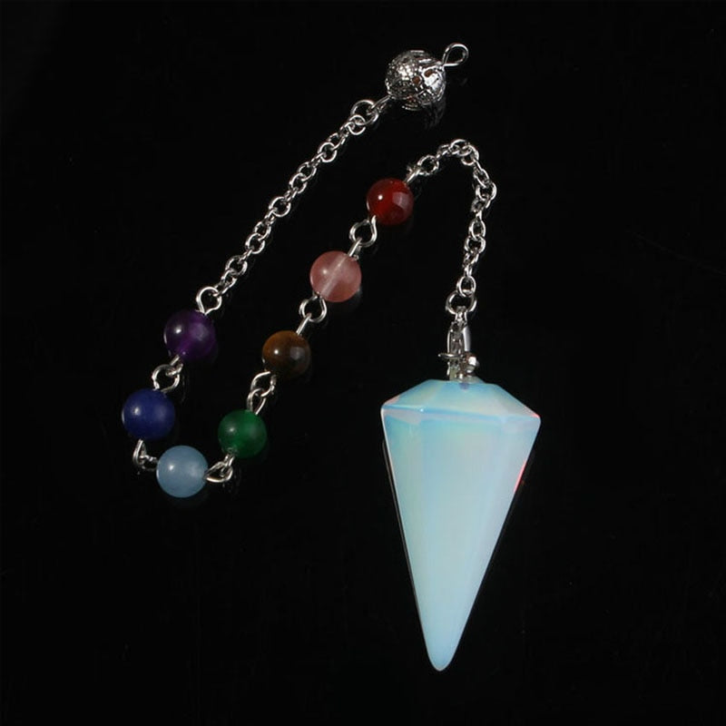 Amethyst and Tiger Eye Crystal Divination Pendulum