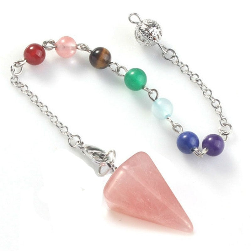 Amethyst and Tiger Eye Crystal Divination Pendulum