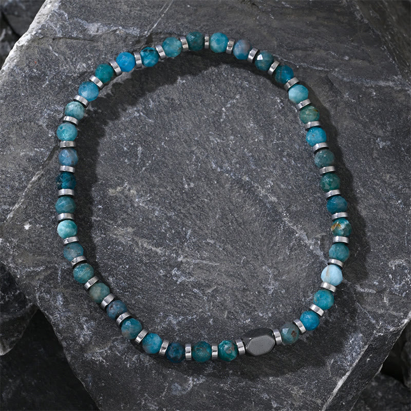 Apatite Hematite 4mm Communication Bracelet
