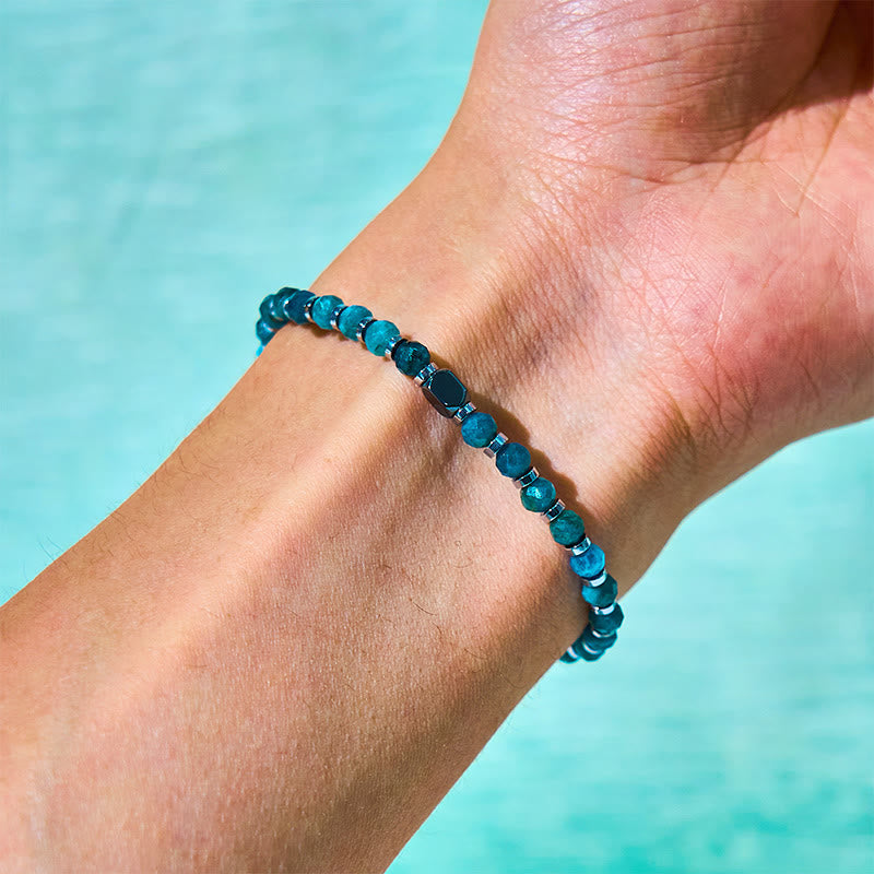 Apatite Hematite 4mm Communication Bracelet