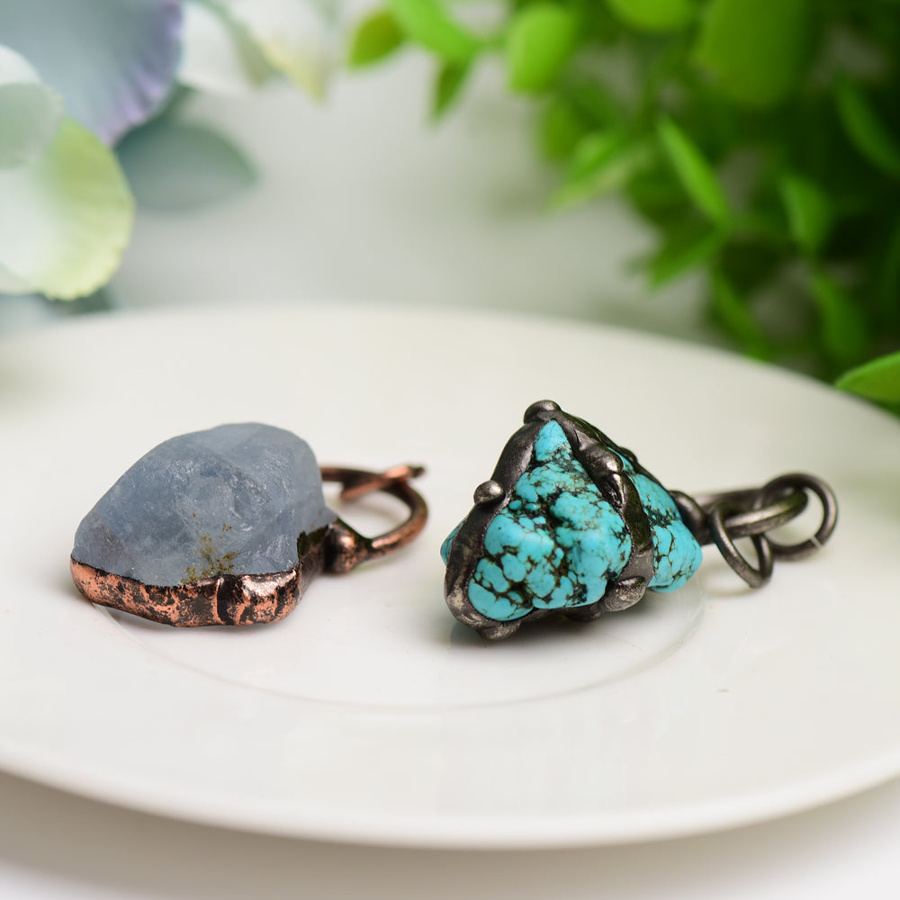 Aquamarine Crystal Pendant for Jewelry DIY