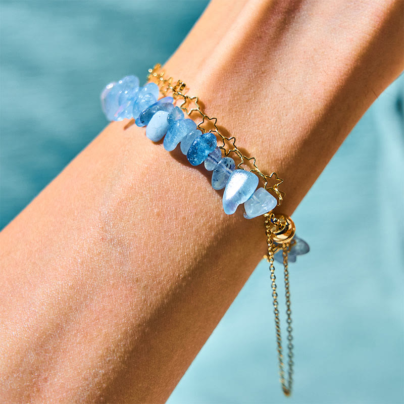Aquamarine Healing Gravel Bracelet